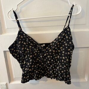 American Eagle Outfitters Black Floral Camisole